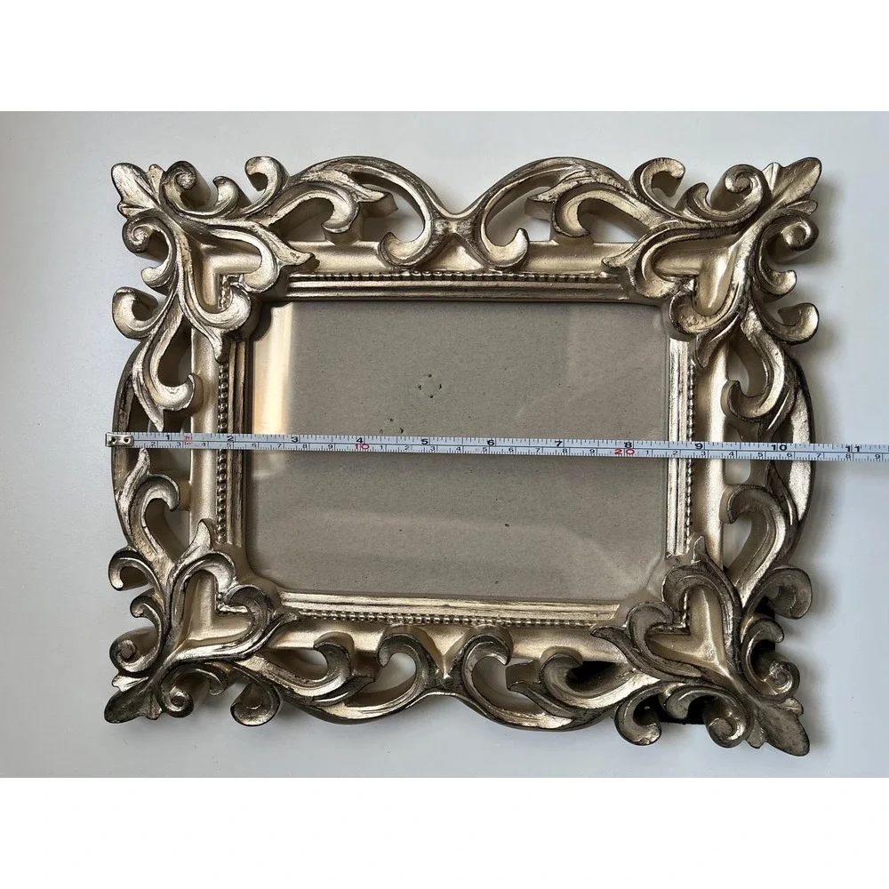 Pair of 2 Shabby Chic Champagne Ornate Baroque frames